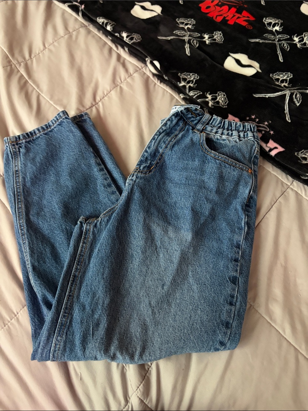 Wax Jean Relaxed Boyfriend Jeans in Blue Wash